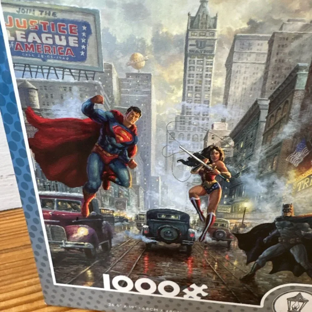 DC COMICS THOMAS KINKADE PUZZLE THE Trinity Batman Superman Wonder Woman